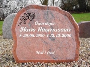 Gravsten tekst hvid - Se din gravsten inden